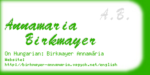 annamaria birkmayer business card